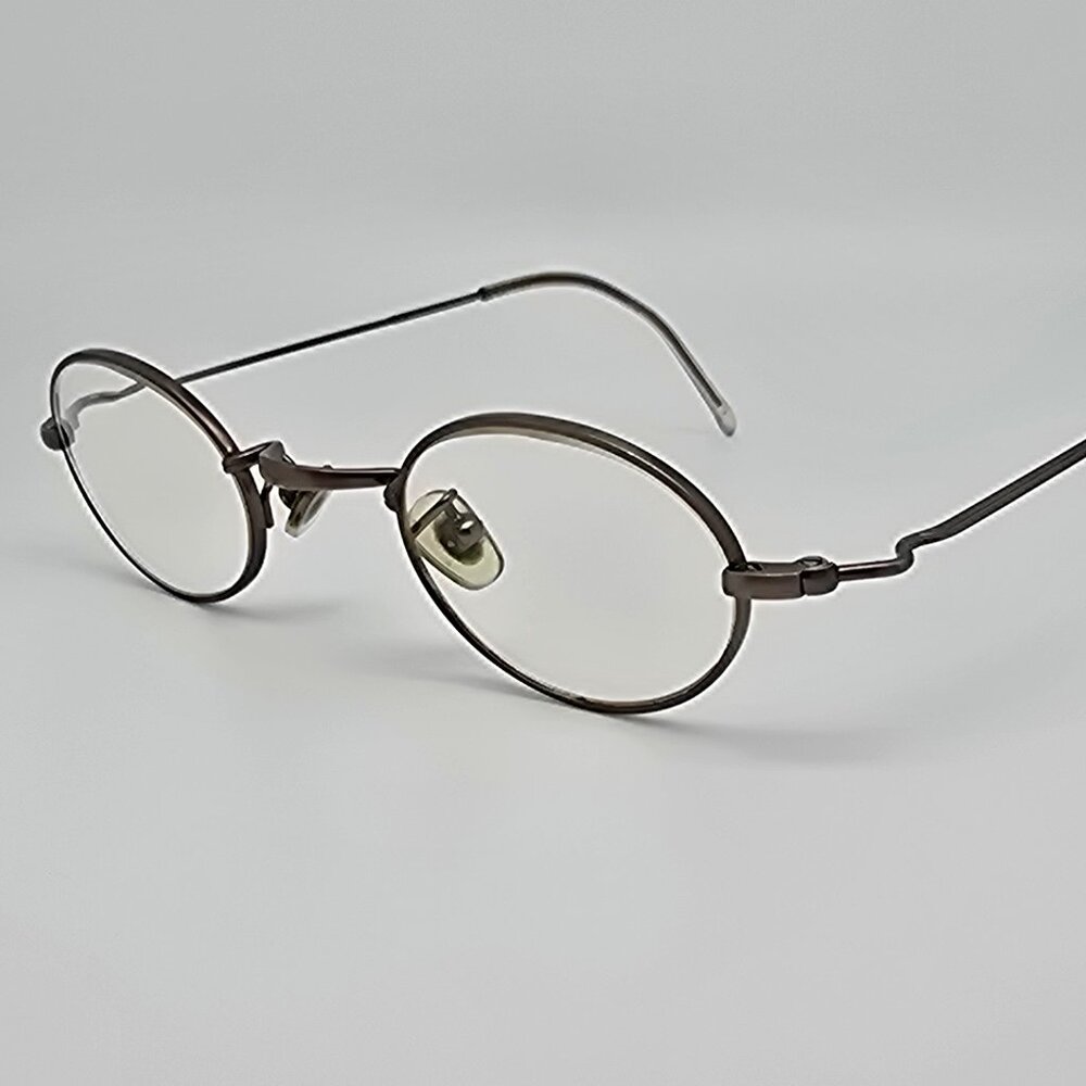 Crank 01 Grey Oval Eyeglasses Frame France 40-24-132